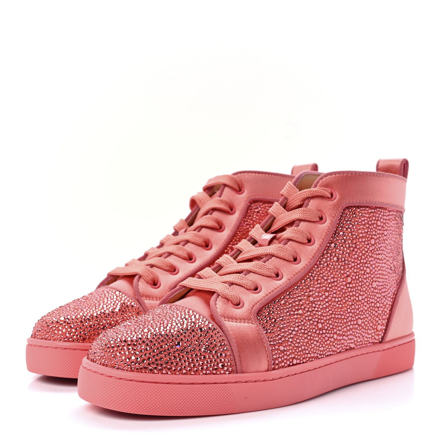 Louis Crystal Embellished Satin Orlato Flat Sneakers 41 Charlotte