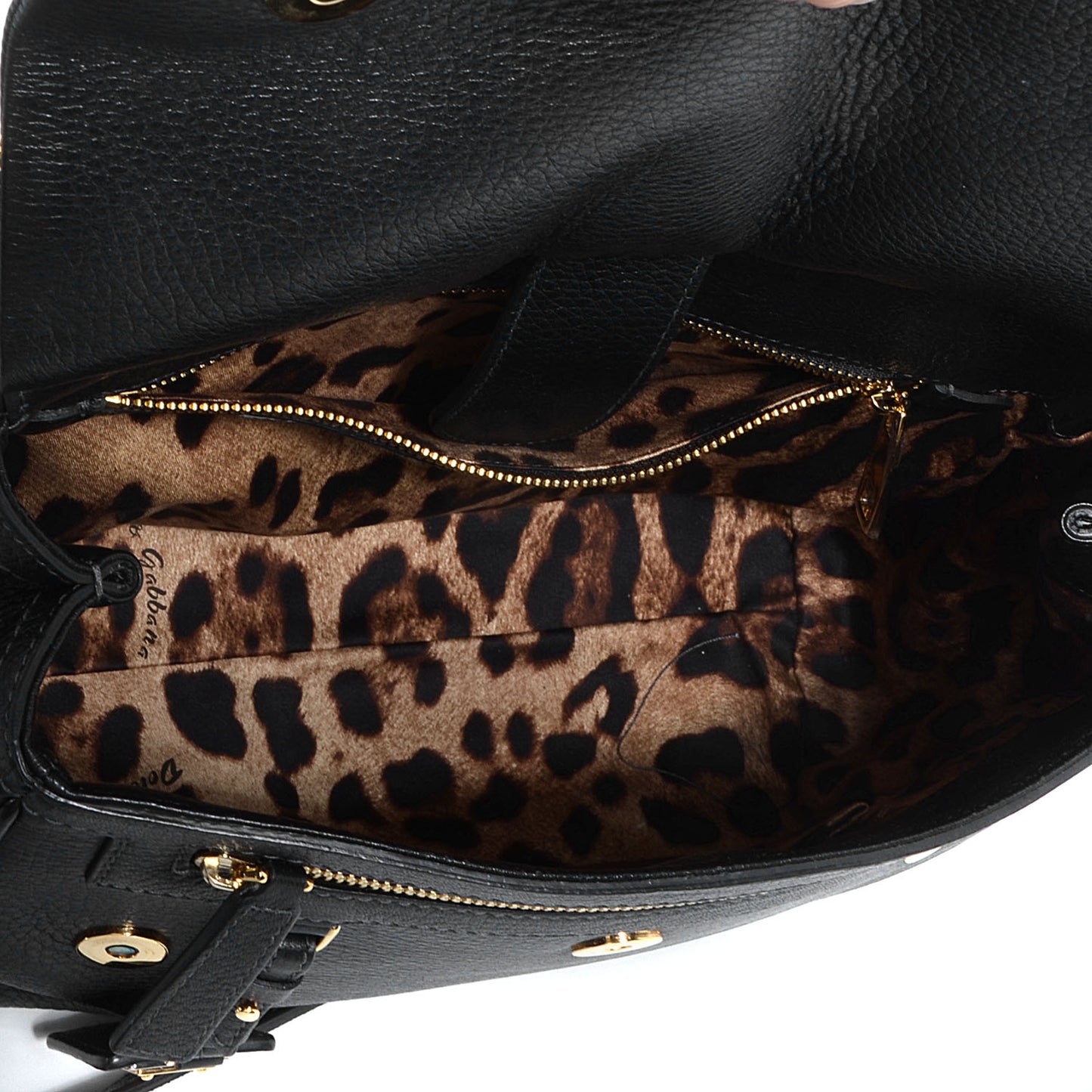 Grained Deerskin Medium Miss Sicily Satchel Black
