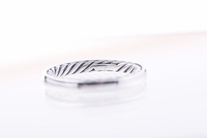David Yurman Sterling Silver 3mm Cable Classics Band Ring 54 7 4 of 4