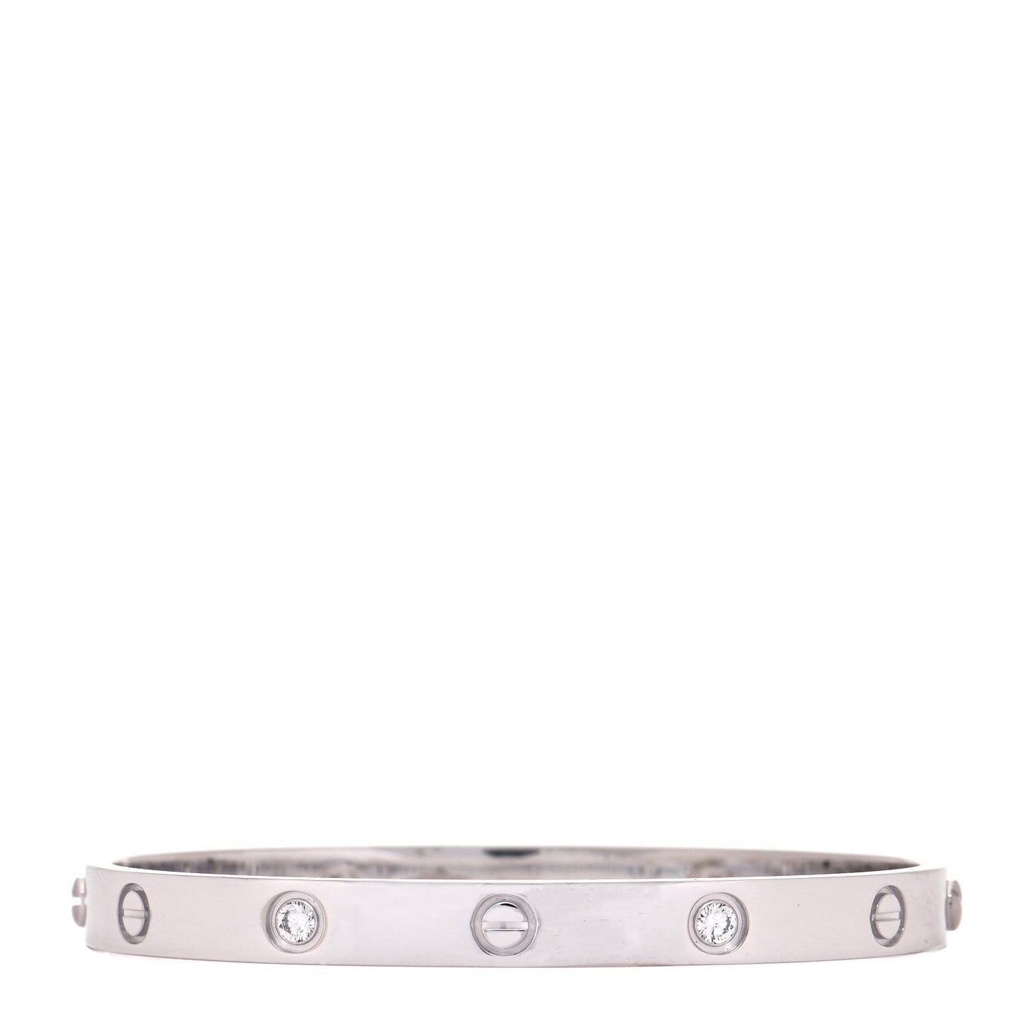 18K White Gold 4 Diamond LOVE Bracelet 18