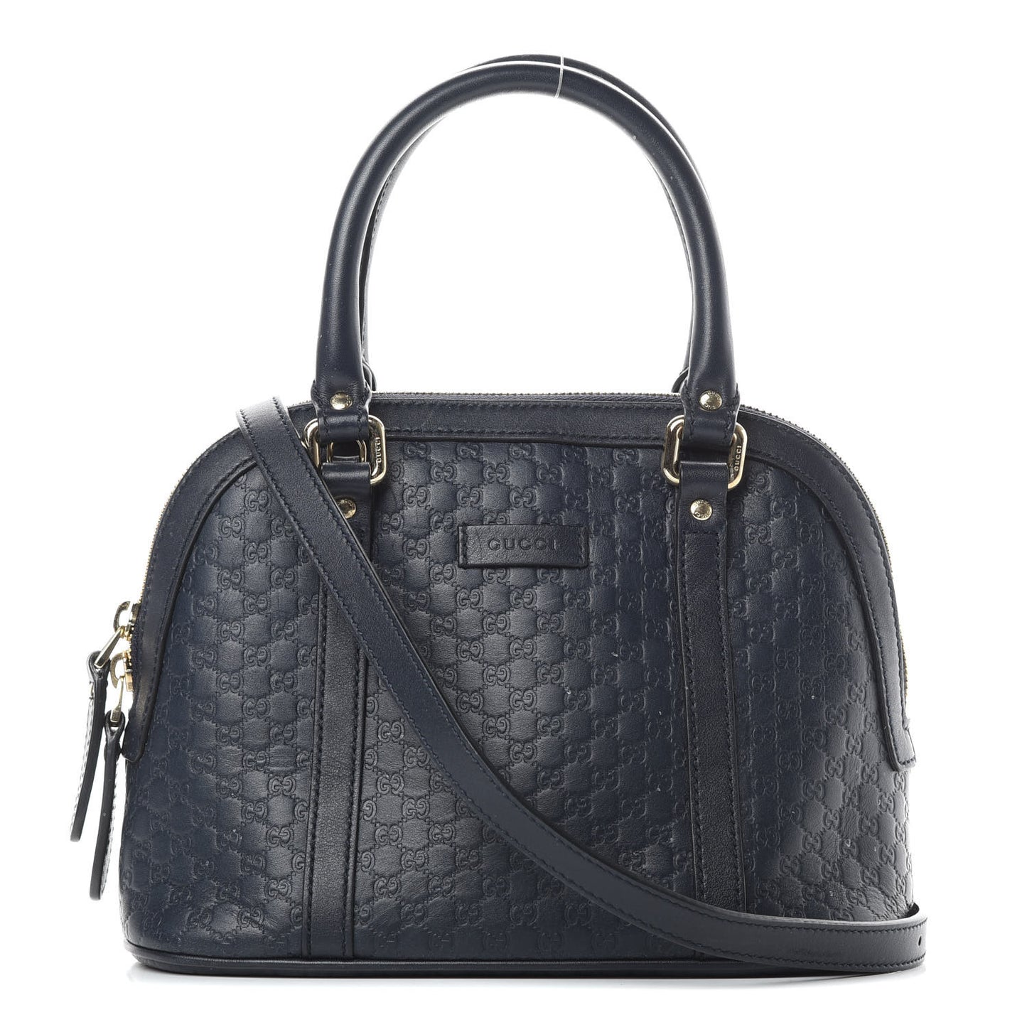 Soft Microguccissima Mini Dome Bag Blue