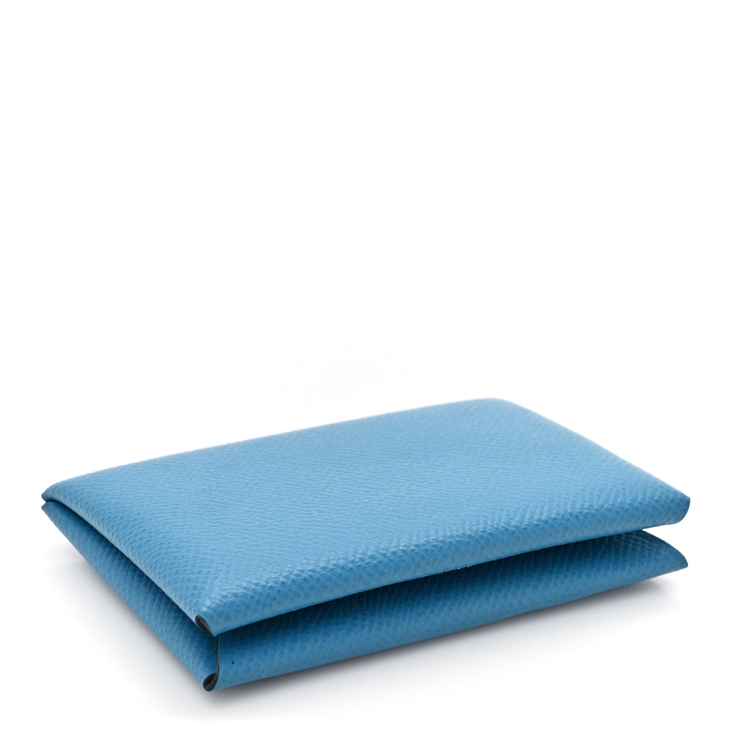 Hermes Epsom Calvi Card Case Bleu Frida 4 of 9