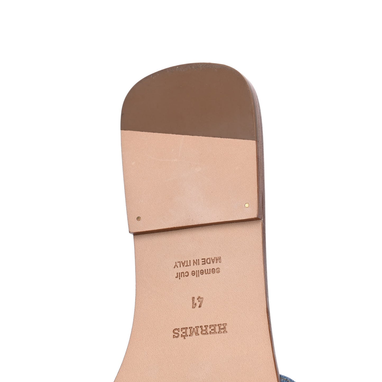 Denim Canvas Oran Sandals 41 Bleu Clair