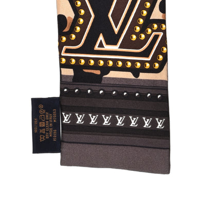 Louis Vuitton Silk Monogram LV World Bandeau Brown 3 of 4