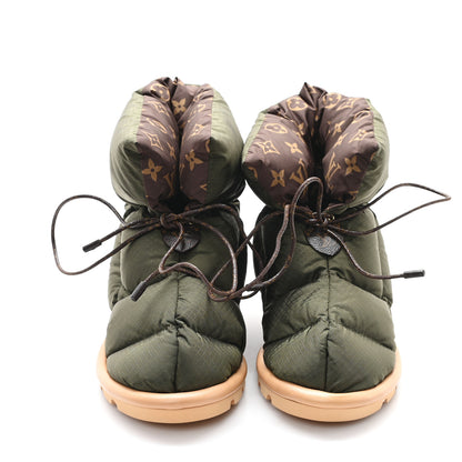 Louis Vuitton Nylon Monogram Pillow Comfort Ankle Boot 37 Khaki 3 of 8