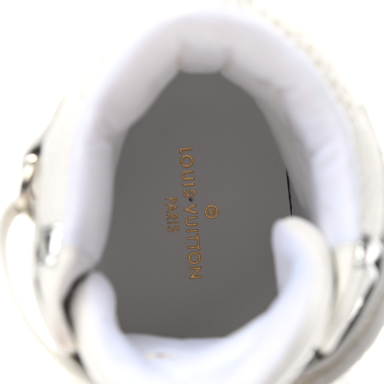 Louis Vuitton Metallic Calfskin Embossed Monogram Boombox Sneakers 39 White Silver 7 of 10