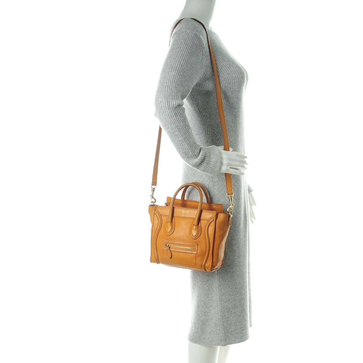 Smooth Calfskin Nano Luggage Dark Yellow