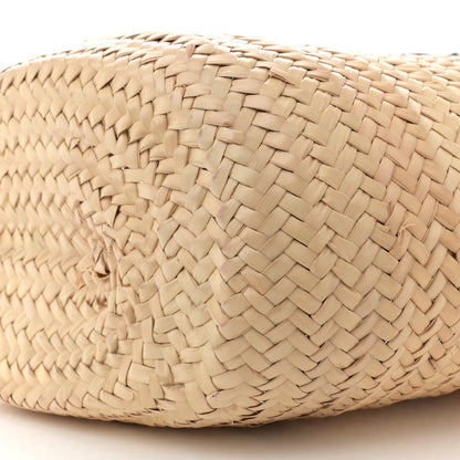 Prada Palmitto Vitello Woven Braided Large Basket Tote Bag Naturale White 9 of 11