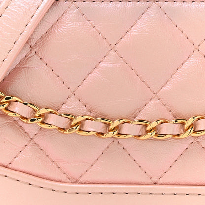Chanel Iridescent Lambskin Calfskin Quilted Small Gabrielle Clutch With Chain Light Pink 9 of 13