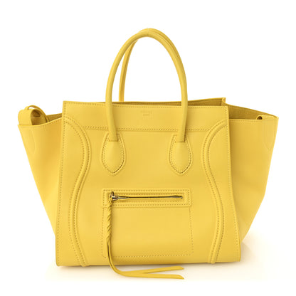 Celine Supple Calfskin Medium Phantom Luggage Sun Yellow 1 of 10