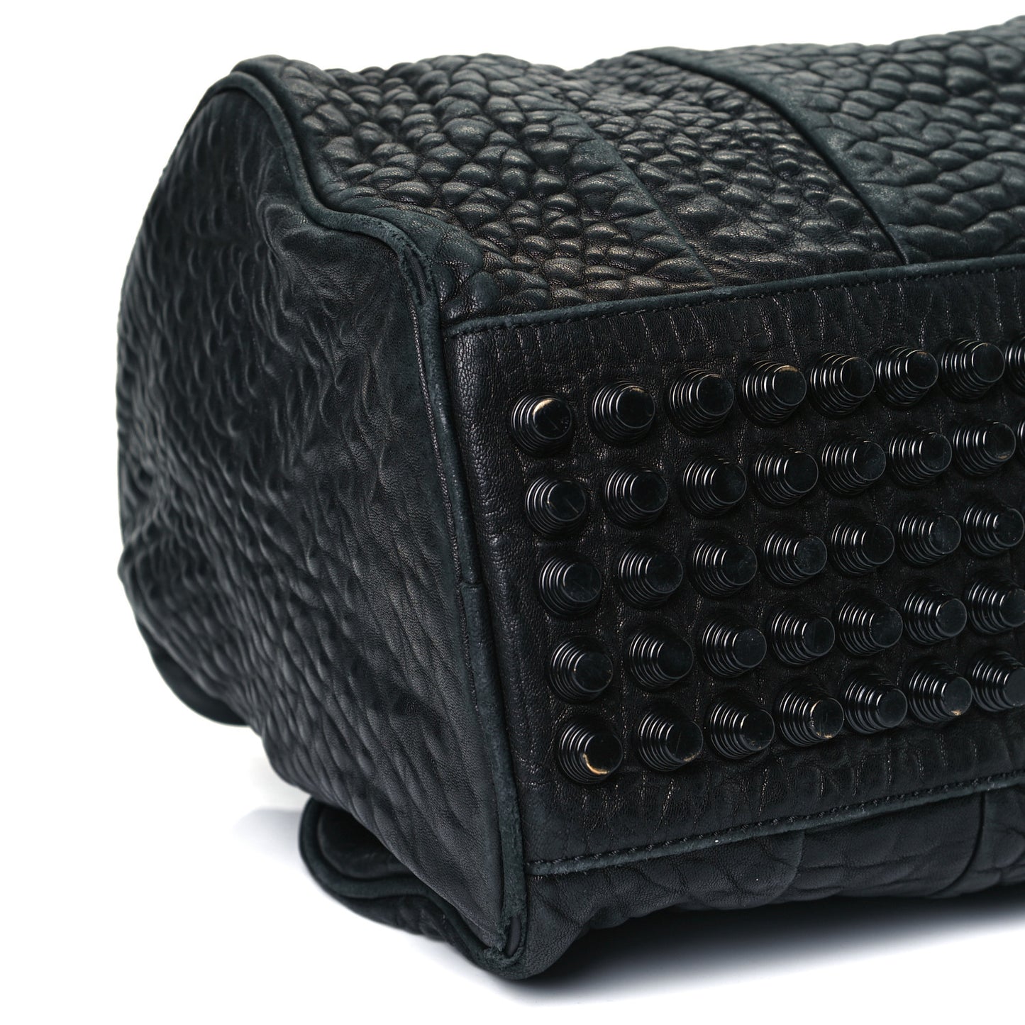 Pebbled Lambskin Rockie Black Matte Black Hardware