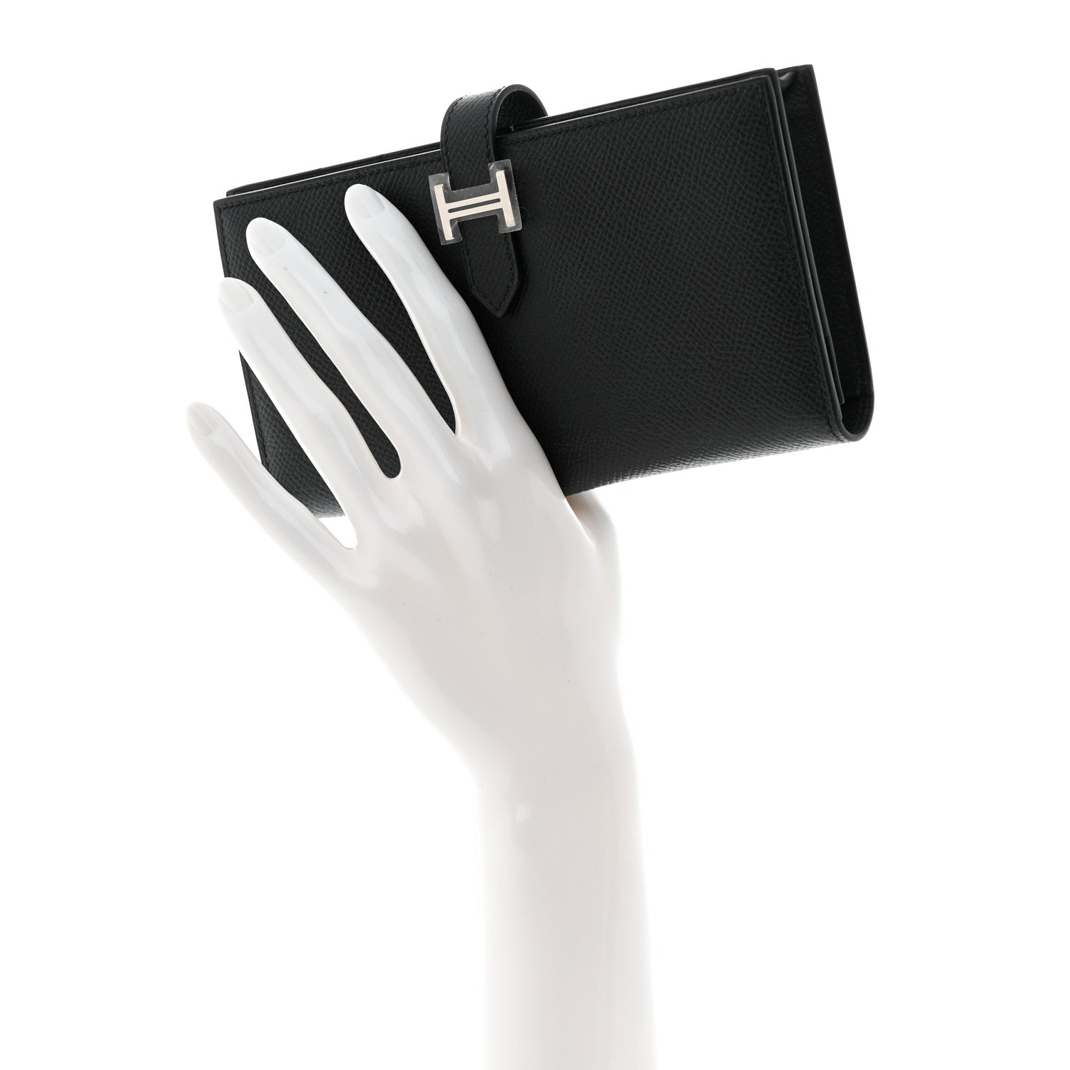 Hermes Epsom Bearn Gusset Wallet Black 2 of 8