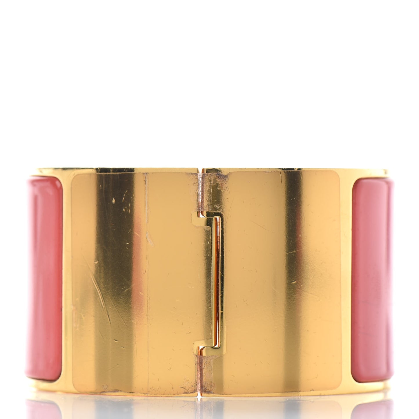 Enamel Extra Wide Clic Clac H Bracelet PM Rouge Corail