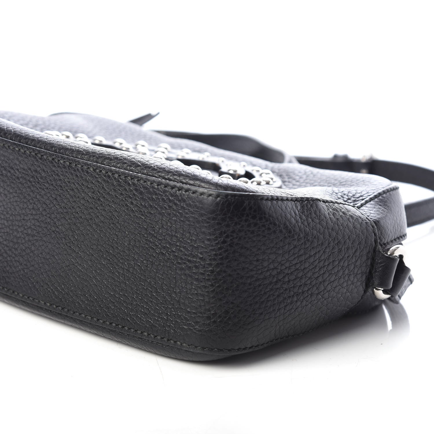 Gucci Pebbled Calfskin Studded Small Soho Disco Bag Black 10 of 10