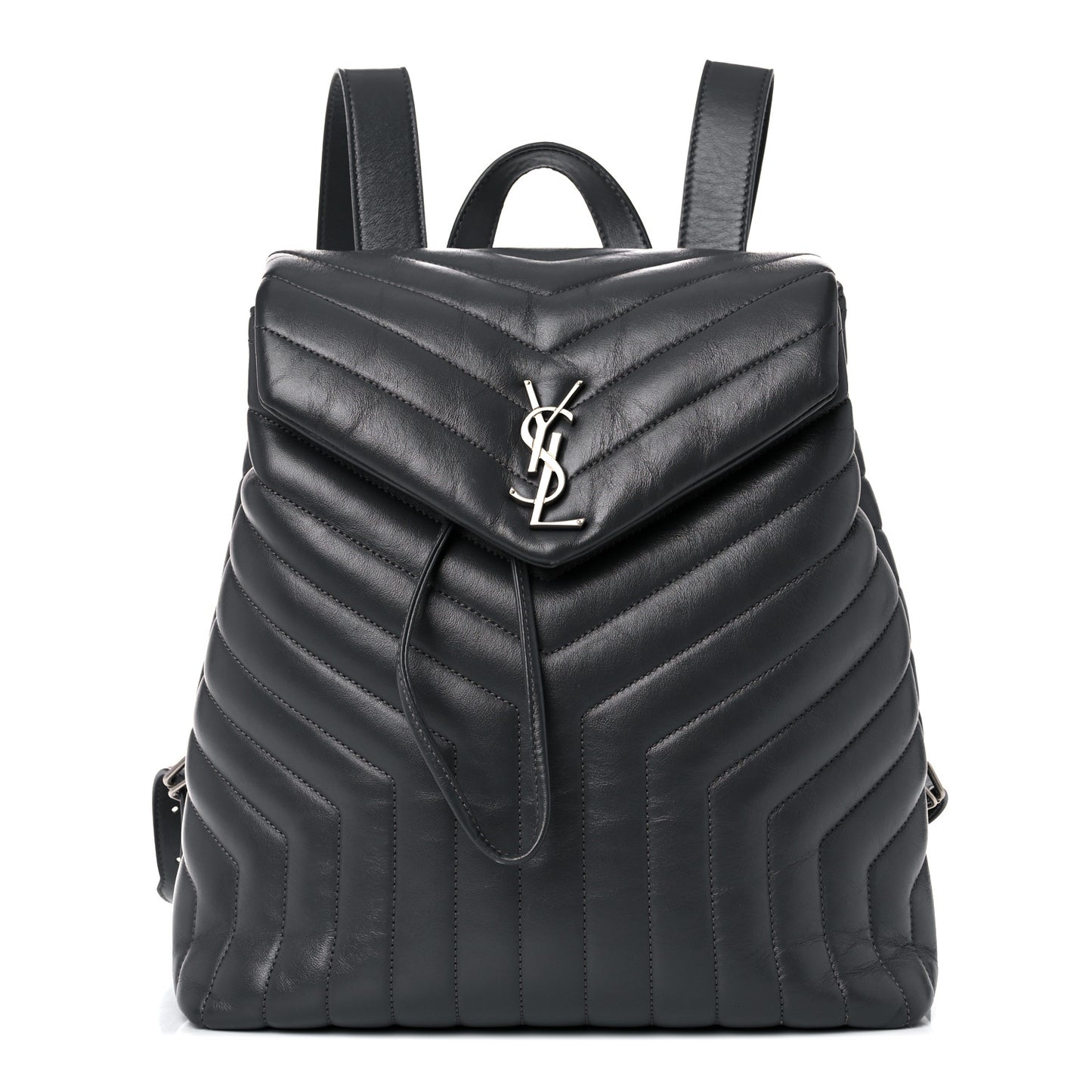 Calfskin Y Quilted Monogram Medium Loulou Backpack Storm