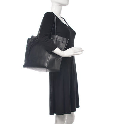 Celine Soft Grained Calfskin Small Belt Cabas Phantom Black 2 of 15