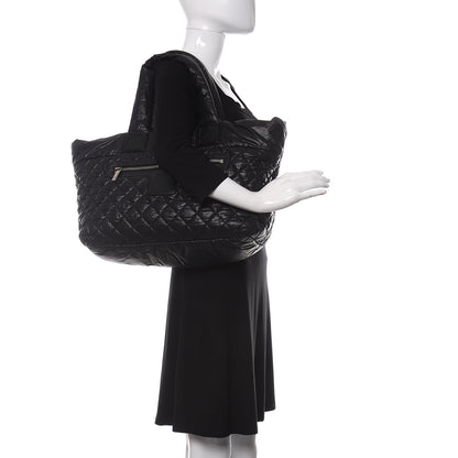 Chanel Nylon Quilted Large Coco Cocoon Tote Black 2 of 12