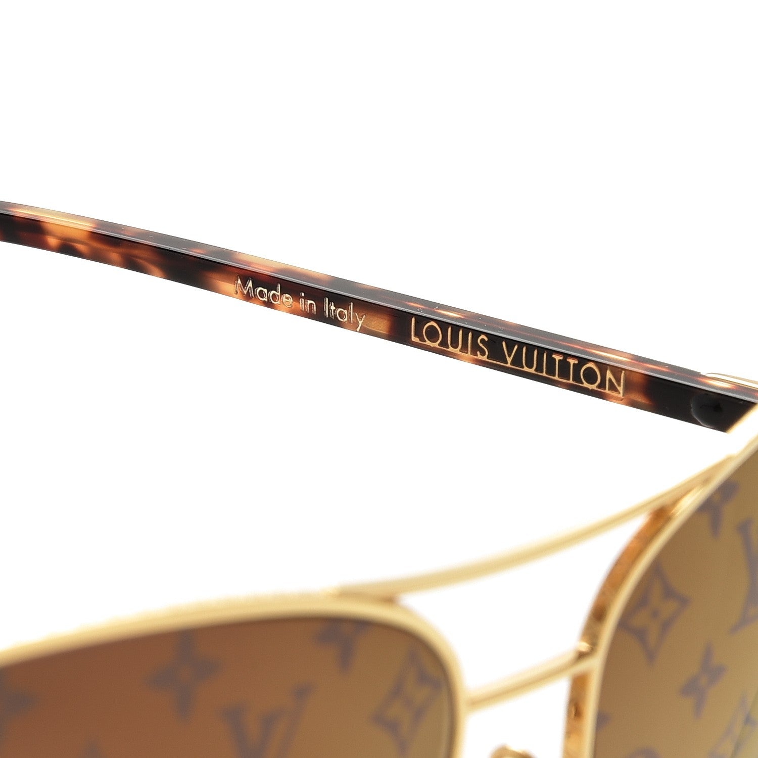 Louis Vuitton Conspiration Pilote Sunglasses Z0164U Gold 5 of 8