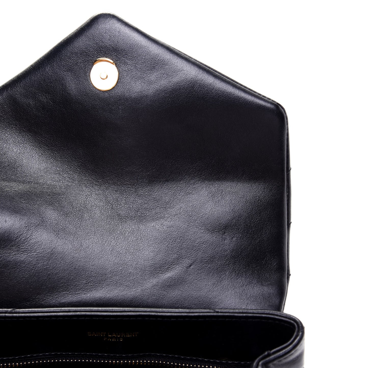 Calfskin Y Quilted Monogram Toy Loulou Crossbody Bag Black
