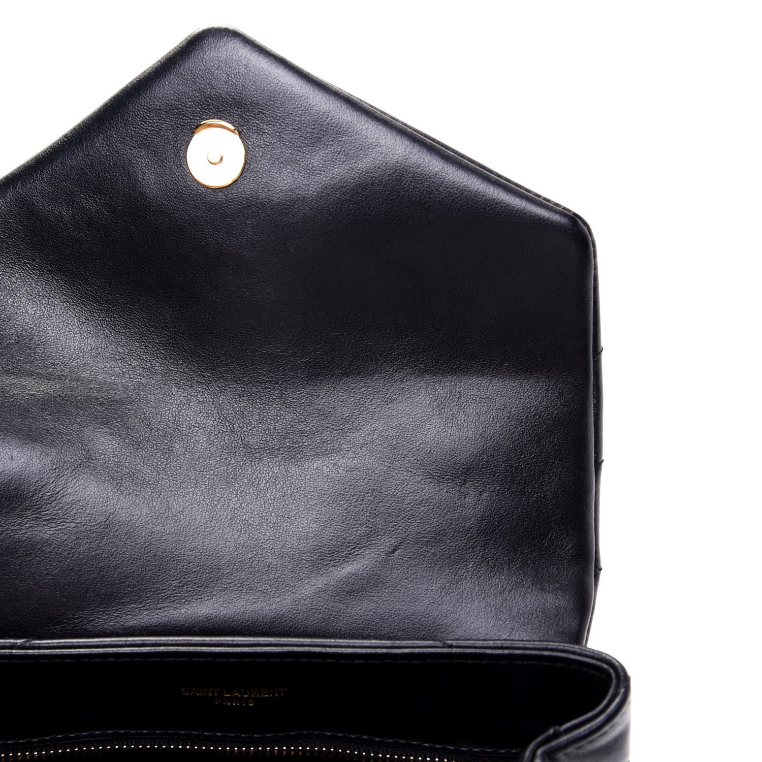 Saint Laurent Calfskin Y Quilted Monogram Toy Loulou Crossbody Bag Black 11 of 17