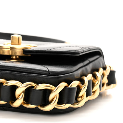 Chanel Calfskin Quilted Mini Framing Chain Bag Black 10 of 11