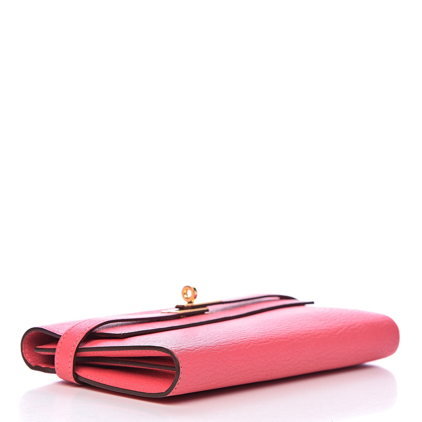 Chevre Mysore Kelly Longue Wallet Rose Lipstick