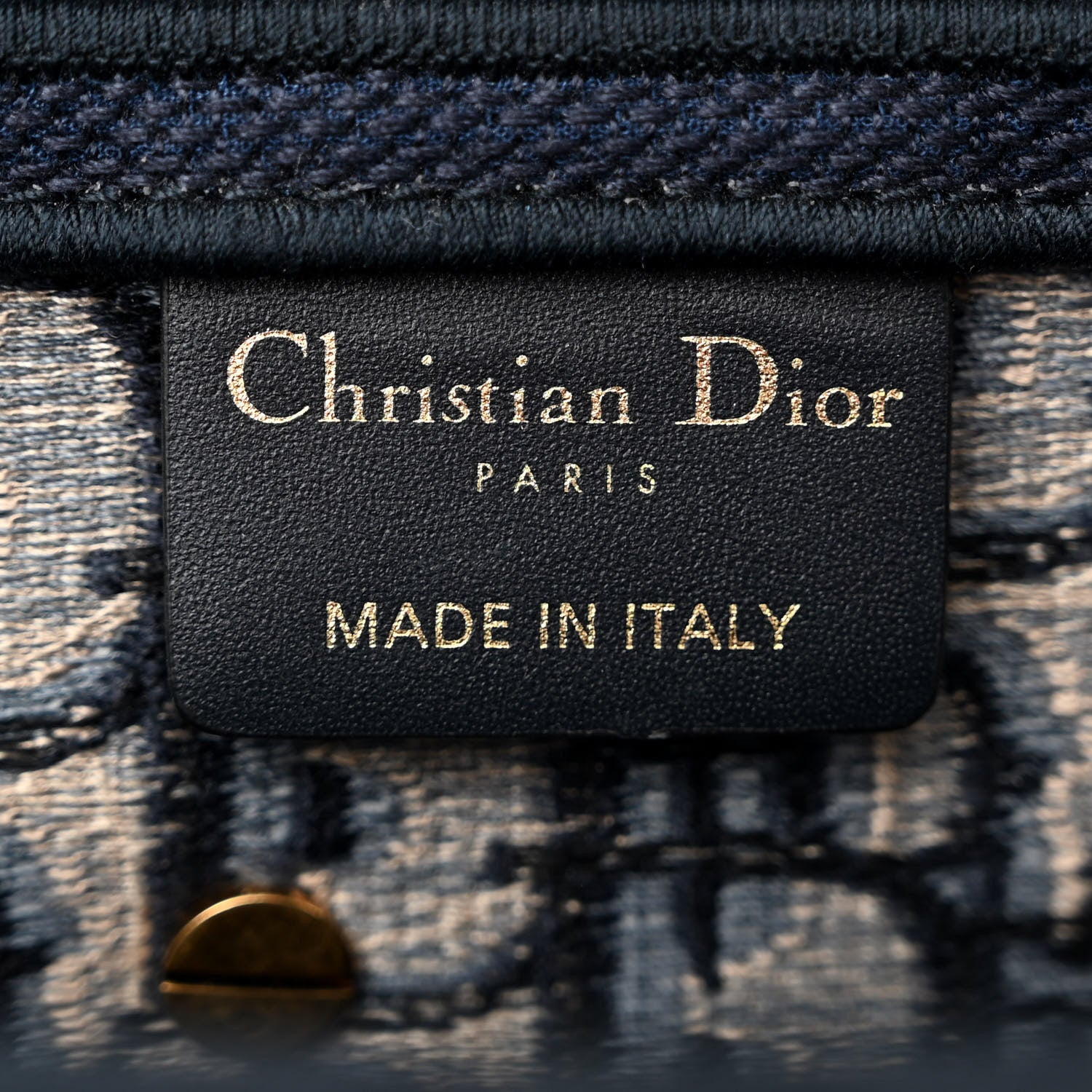 Christian Dior Oblique Embroidered Saddle Bag Blue 6 of 12