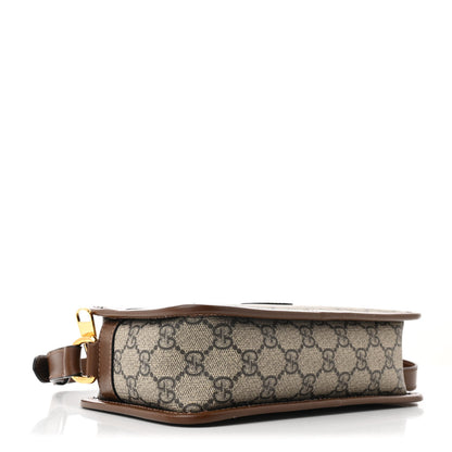 Gucci GG Supreme Monogram Azalea Calfskin Mini Retro Interlocking G Shoulder Bag Beige Ebony Brown Sugar 4 of 11