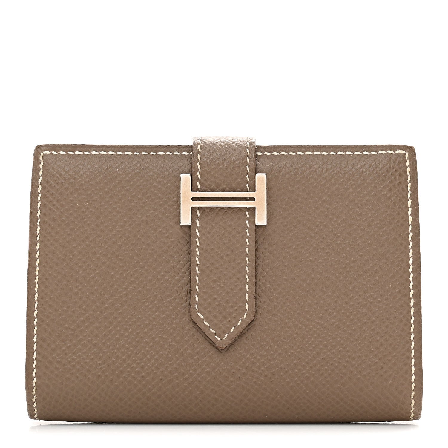 Hermes Epsom Bearn Card Holder Wallet Etoupe 1 of 8
