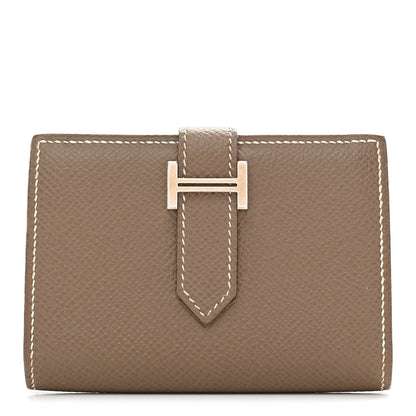 Hermes Epsom Bearn Card Holder Wallet Etoupe 1 of 8