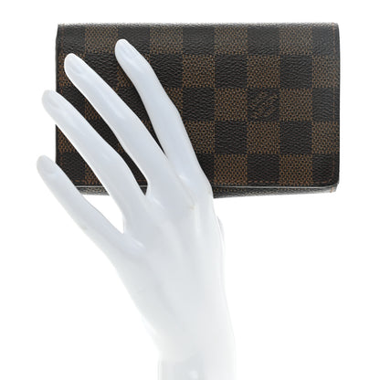 Louis Vuitton Damier Ebene Porte-Monnaie Billets Tresor Wallet 2 of 9