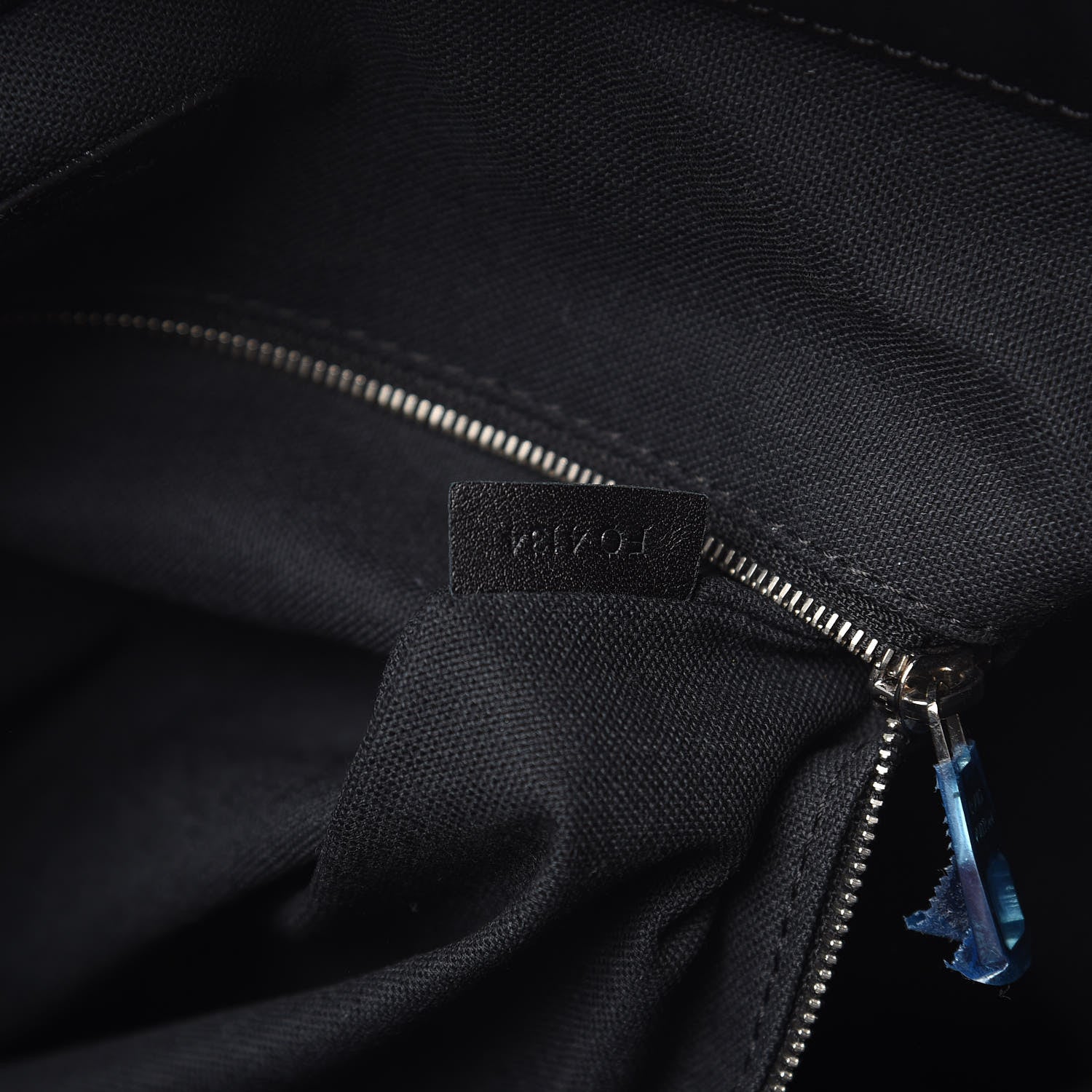 Louis Vuitton Calfskin Canvas V Hobo PM Bleuet Black 7 of 13
