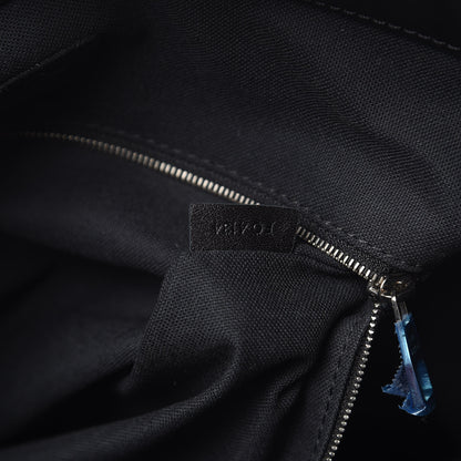 Louis Vuitton Calfskin Canvas V Hobo PM Bleuet Black 7 of 13