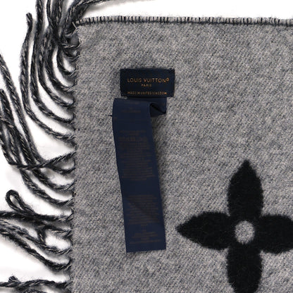 Louis Vuitton Cashmere Monogram Reykjavik Scarf Black 3 of 3