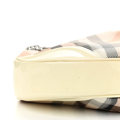 Burberry Patent Supernova Check Hearts Hobo White 10 of 14