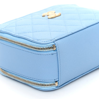 Chanel Caviar Quilted Mini Pick Me Up Vanity Case Light Blue 10 of 11