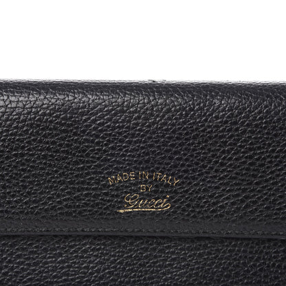 Gucci Dollar Calfskin Swing Continental Wallet Black 5 of 9