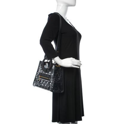 Fendi TPU FF Vitello Century Plexiglass Small Runaway Shopper Tote Black 2 of 12