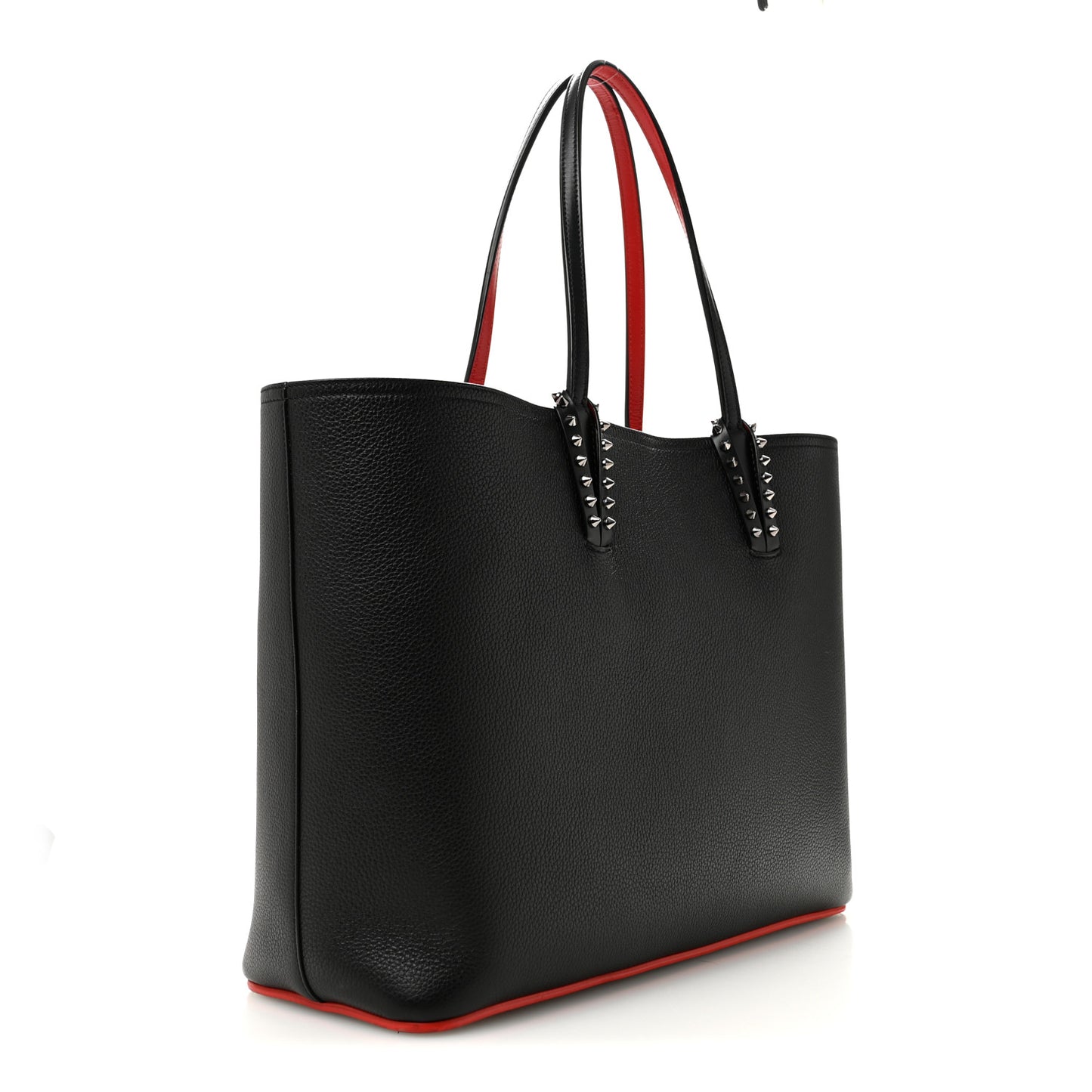 Calfskin Empire Spikes East West Cabata Tote Black