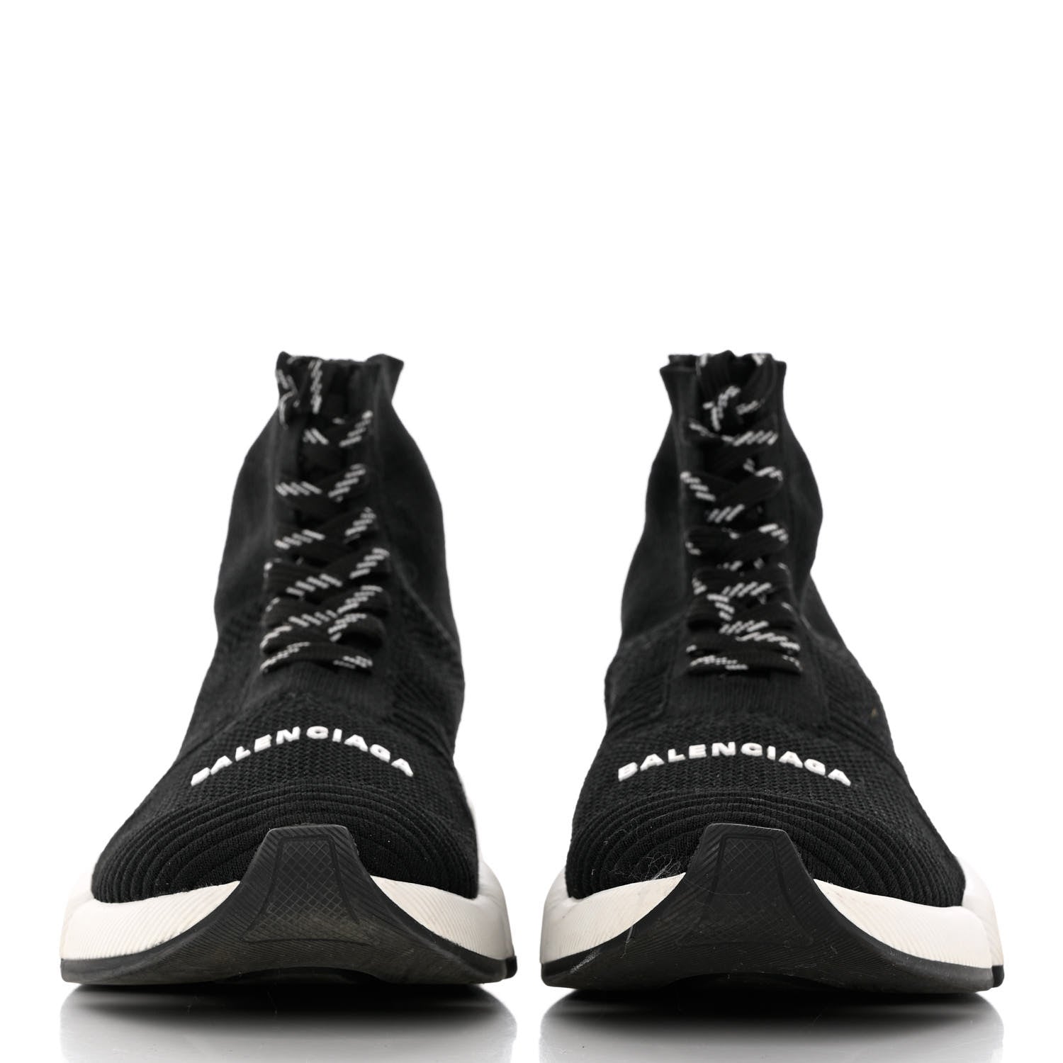 Balenciaga Technical 3D Recycled Knit Womens Speed 2.0 Lace Up Sneakers 39 Black 2 of 11