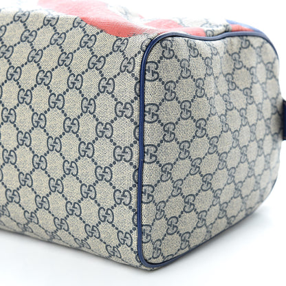 Gucci GG Plus Monogram Medium Boston Taiwan Flag Unicef Duffle Blue 10 of 10