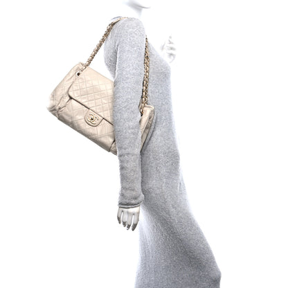 Chanel Iridescent Calfskin Large Chic Quilt Flap Grey 2 of 10
