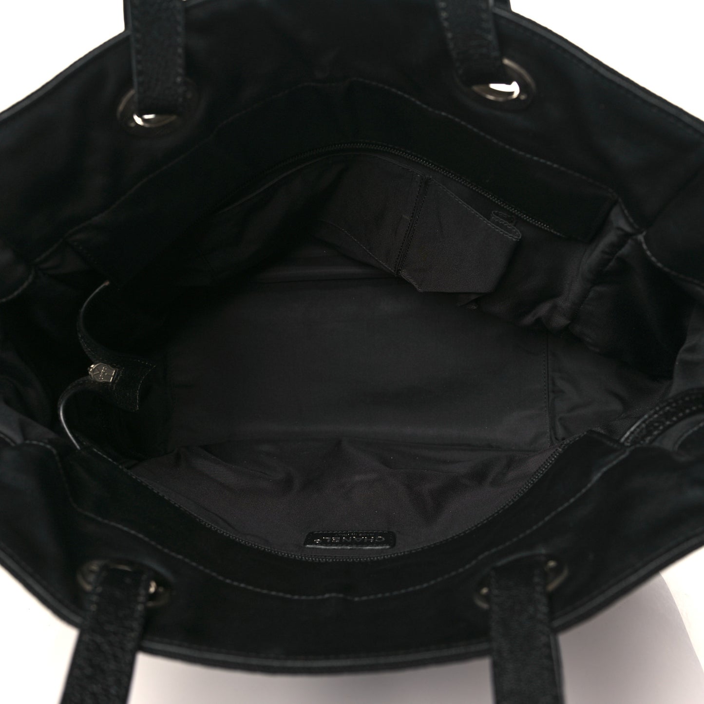 Coated Canvas Quilted Large Paris Biarritz Tote Black