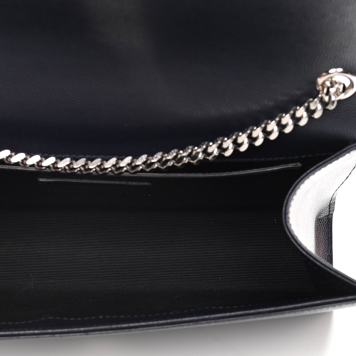 Saint Laurent Grain De Poudre Medium Classic Monogram Kate Satchel Deep Marine 6 of 15