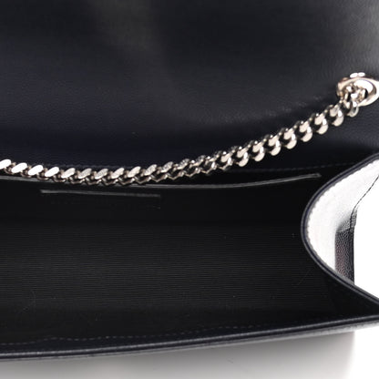 Saint Laurent Grain De Poudre Medium Classic Monogram Kate Satchel Deep Marine 6 of 15
