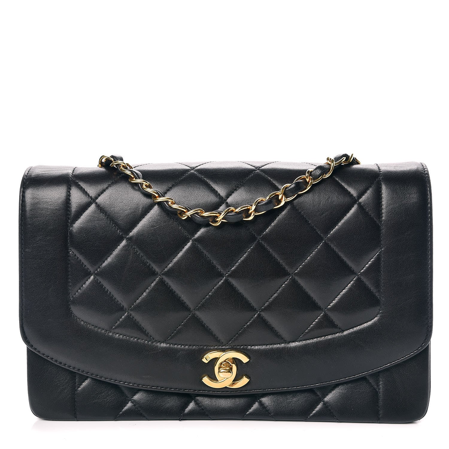 Chanel Lambskin Quilted Medium Single Flap Black 1 of 12