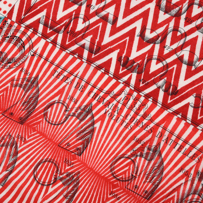 Hermes Cashmere Silk Manufacture de Boucleries Shawl 140 Rose Aqua Rouge 4 of 9