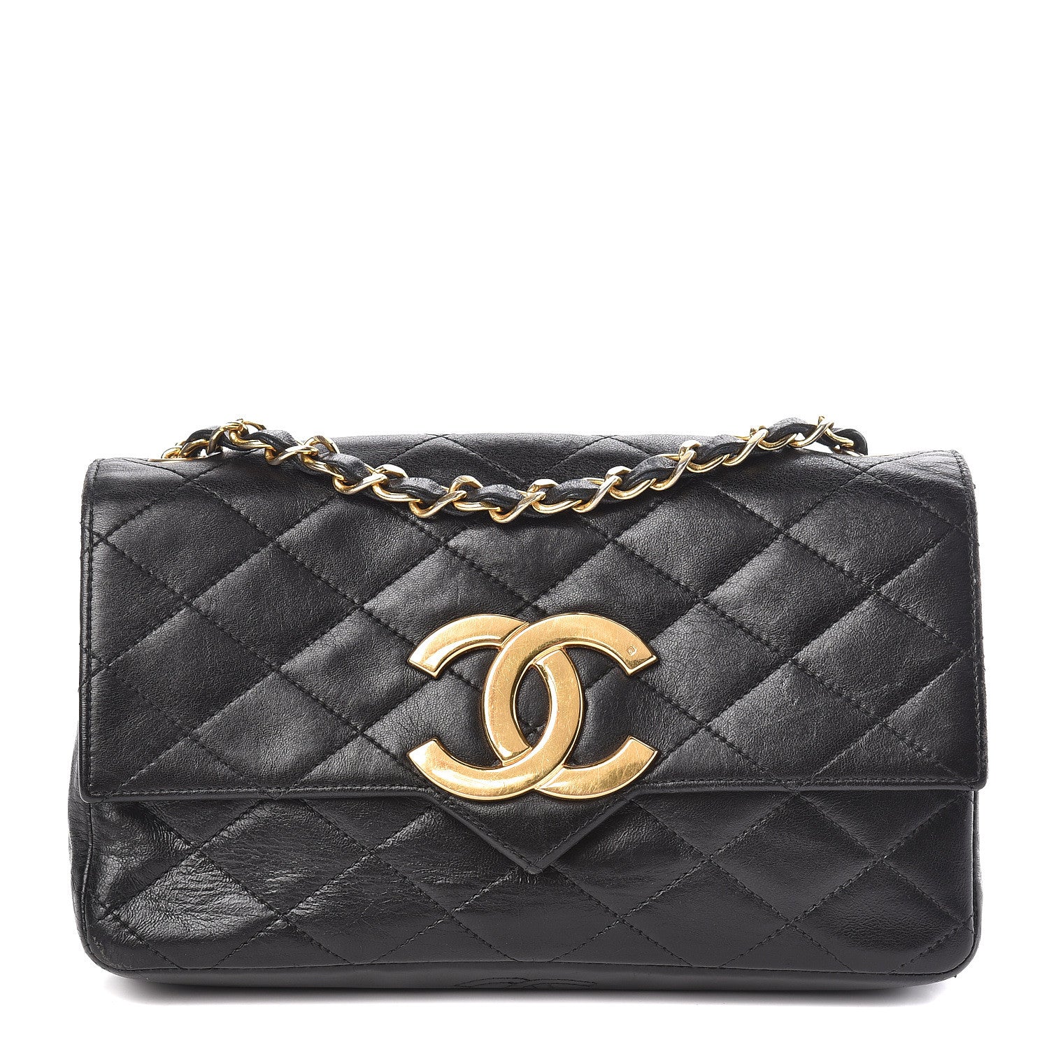 Chanel Lambskin Quilted Small Single Flap Black 1 of 16