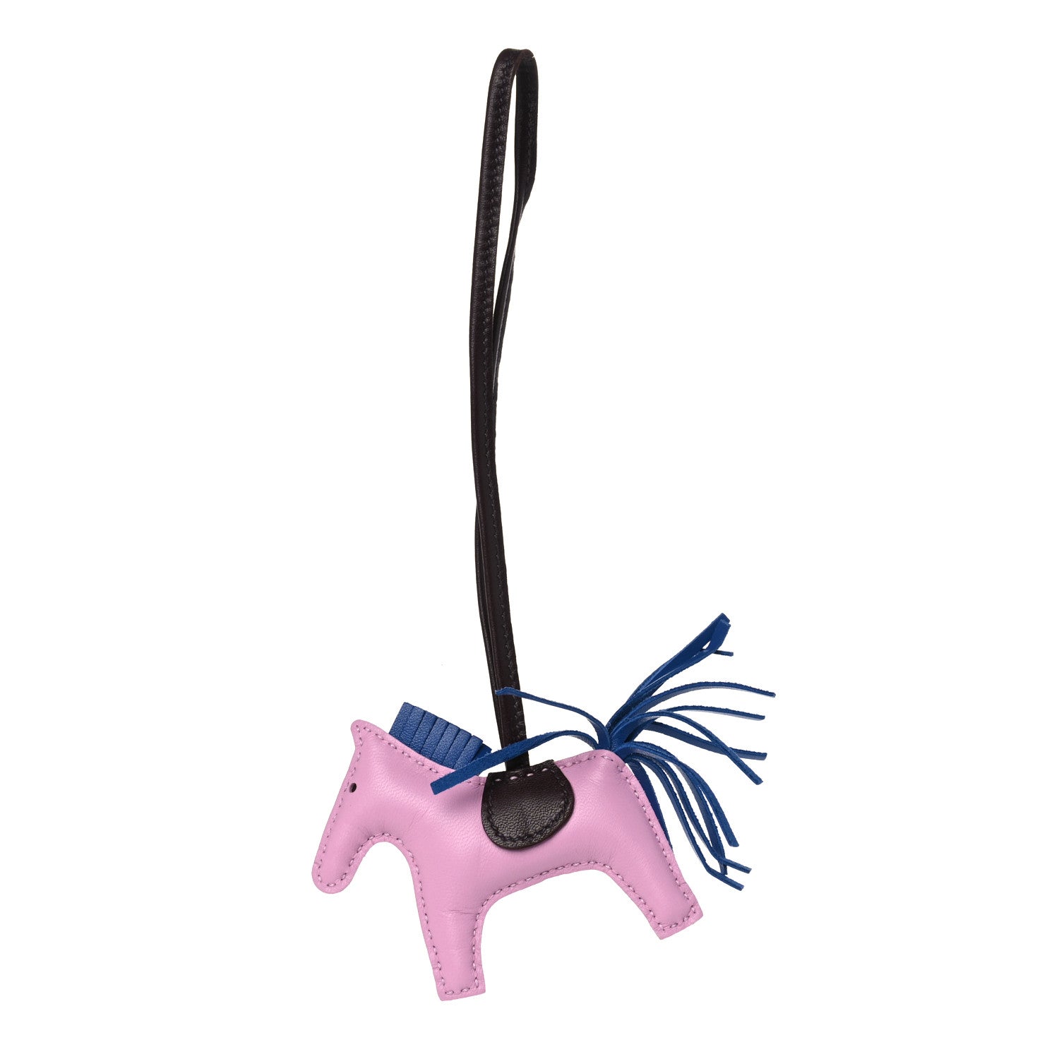 Hermes Milo Lambskin Grigri Rodeo Horse Bag Charm PM Mauve Sylvestre Bleu France Rouge Sellier 1 of 5