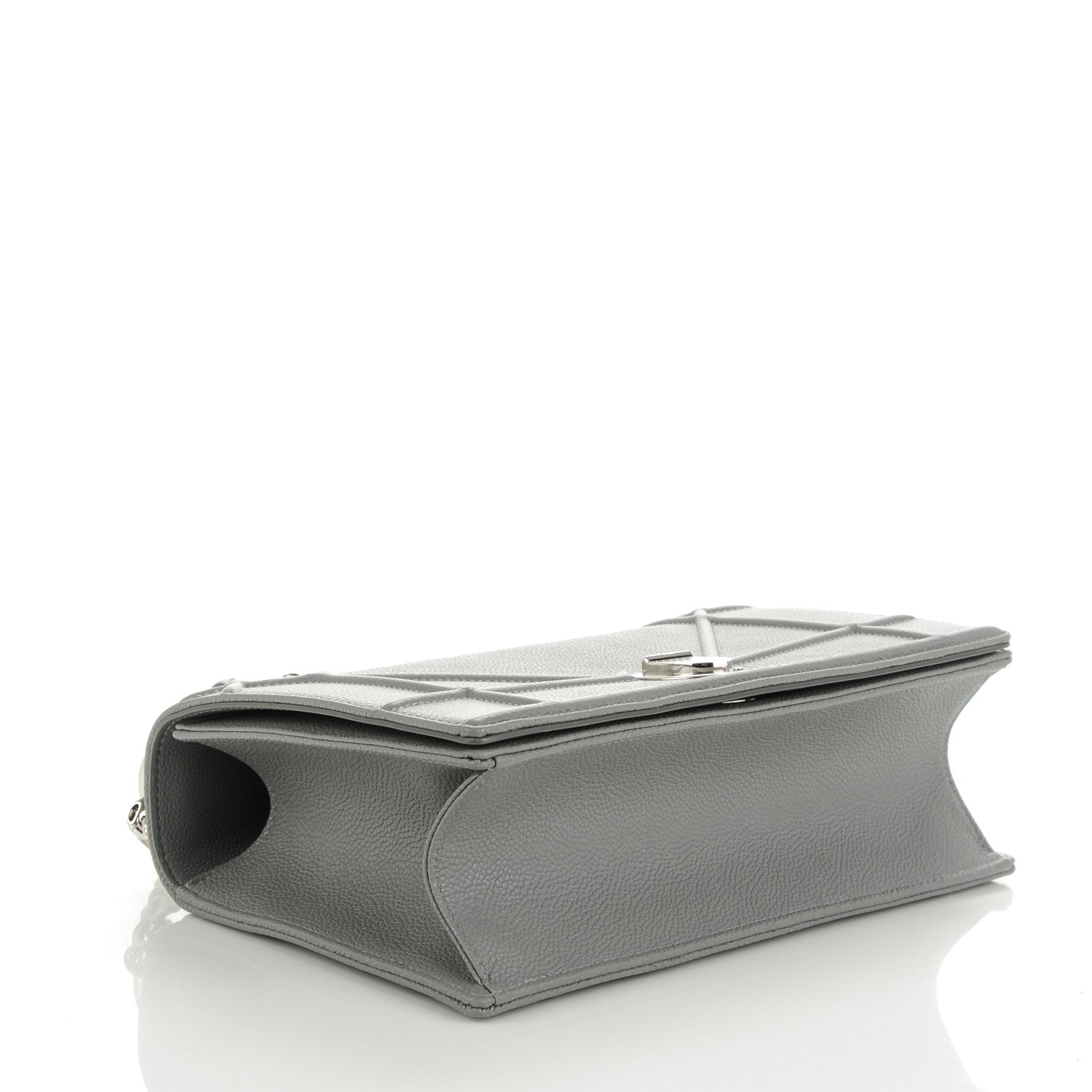 Christian Dior Grained Calfskin Medium Diorama Flap Bag Grey 4 of 8